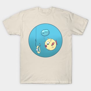 Confused fish, ring on a hook T-Shirt